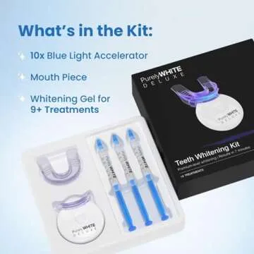 PurelyWHITE DELUXE Teeth Whitening Kit - Bright Smile in 7 Minutes