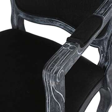 Christopher Knight Home Andrea Upholstered Dining Armchair - Wood - Black/Gray (Set of 2)