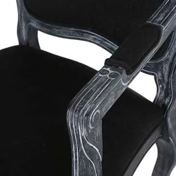 Christopher Knight Home Andrea Upholstered Dining Armchair - Wood - Black/Gray (Set of 2)