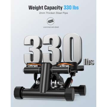 Sportsroyals Stair Stepper for Exercises-Mini Stepper with Resistance Bands