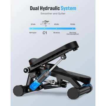 Sportsroyals Stair Stepper for Exercises-Mini Stepper with Resistance Bands