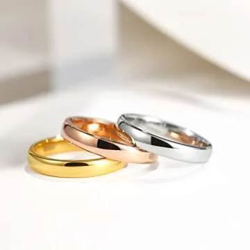 Shop Greenpod 4mm Tungsten Ring for Women - Elegant Design