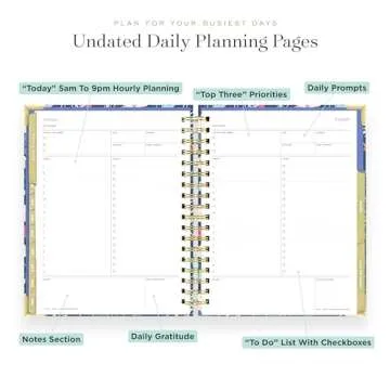 Day Designer 2024 Weekly Planner, January 2024 - December 2024, 7.4x9.5 Page Size, Wildflowers Glossy Laminated Cover (Wildflowers)