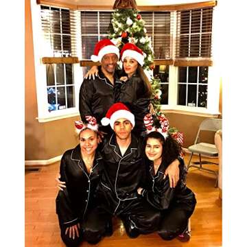 YIMANIE Womens Pajamas Silk Satin Pajama Sets for Women Soft Button Down Womens Loungewear Set with Pockets