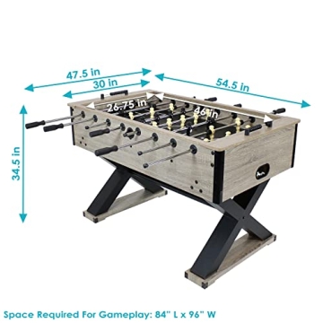 Sunnydaze Foosball Table - Fun for All Ages in Elegant Design