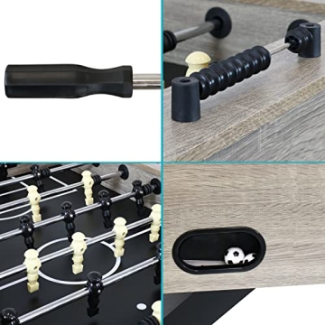 Sunnydaze Foosball Table - Fun for All Ages in Elegant Design