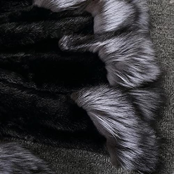 LUGOGNE Women's Plus Size Faux Fur Winter Coat