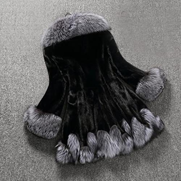 LUGOGNE Women's Plus Size Faux Fur Winter Coat