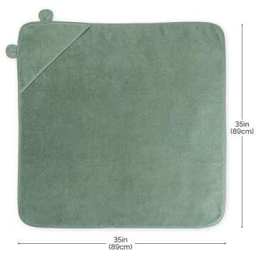 Natemia Premium Hooded Baby Bath Towel – Award-Winning, Organic Turkish Cotton, Soft for Newborns - Hooded Towels for Kids