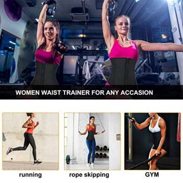 TAILONG Woman Sweat Waist Trainer Corset Cincher for Sport Workout Slimming Body Shaper Tummy Girdle Gym Back Support
