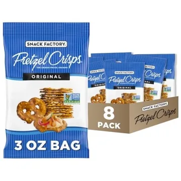 Snack Factory Pretzel Crisps - Original Flavor, 3 Oz On-the-Go Pack of 8