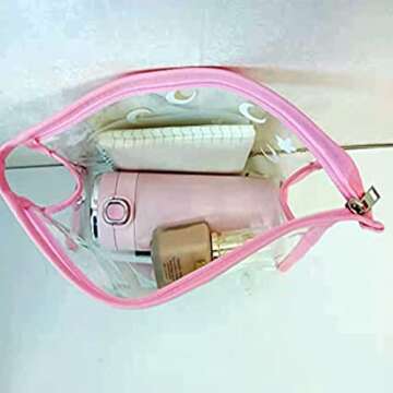 NDLKDOZI Moon Sailor Clear Makeup Bags, Kawaii Makeup Bag Organizer for Valentine's Day gift, Clear Travel Bags for Toiletries Gift for Girls Women