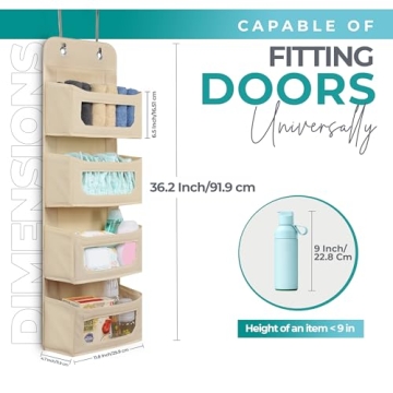 Utopia Home 4-Shelf Hanging Closet Organizer for Efficient Storage