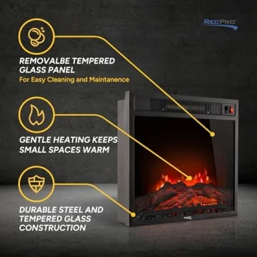 RecPro 18" Electric Fireplace: Compact & Cozy Solution