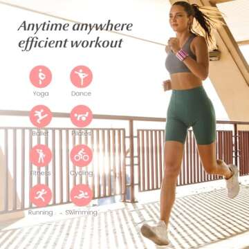 Ankle Weights Set of 2 (1lb Each), Adjustable Wrist & Ankle Weights for Women Men Kids, Strength Training Wearable Leg Arm Weight for Yoga, Dance, Ballet, Running, Swimming, Gym-Pink