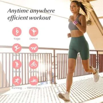 Ankle Weights Set of 2 (1lb Each), Adjustable Wrist & Ankle Weights for Women Men Kids, Strength Training Wearable Leg Arm Weight for Yoga, Dance, Ballet, Running, Swimming, Gym-Pink