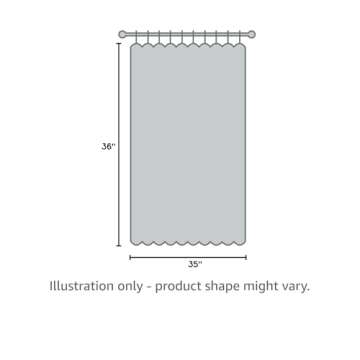 HLC.ME Abbey Faux Linen Textured Semi Sheer Privacy Light Filtering Transparent Grommet Short Thick Cafe Curtain Tiers for Small Windows, Kitchen & Basement, Set of 2 (35 W x 36 L, Beige)