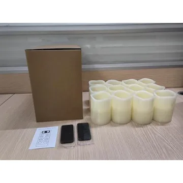 Hausware 12-Piece Real Wax Flameless Candle Set
