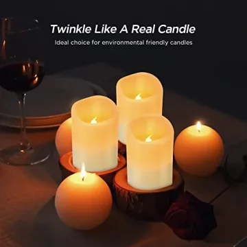 Hausware 12-Piece Real Wax Flameless Candle Set