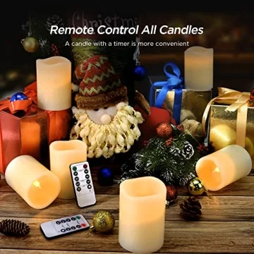 Hausware 12-Piece Real Wax Flameless Candle Set