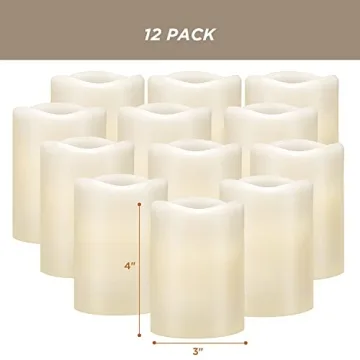 Hausware 12-Piece Real Wax Flameless Candle Set