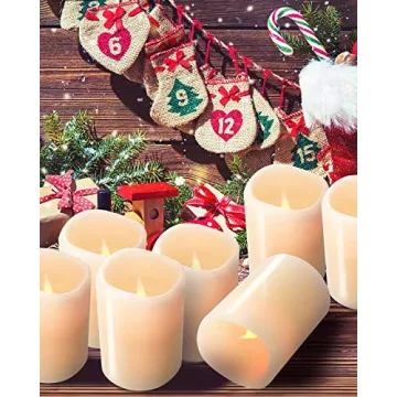 Hausware 12-Piece Real Wax Flameless Candle Set