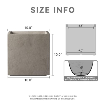 Durable Concrete Planter for Indoor Outdoor Garden Decor