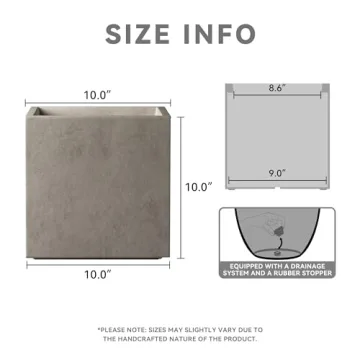 Durable Concrete Planter for Indoor Outdoor Garden Decor