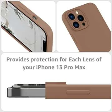 MCFANCE Silicone Magnetic for iPhone 13 Pro Max Case, Compatible with MagSafe, Full Camera Protection Shockproof Cover Soft Anti-Scratch Microfiber Lining for iPhone 13 Pro Max 6.7 inch 2021, Coca