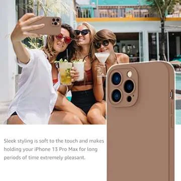 MCFANCE Silicone Magnetic for iPhone 13 Pro Max Case, Compatible with MagSafe, Full Camera Protection Shockproof Cover Soft Anti-Scratch Microfiber Lining for iPhone 13 Pro Max 6.7 inch 2021, Coca