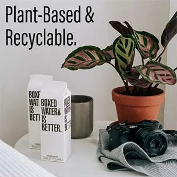 Boxed Water 16.9 oz. (12 Pack) – Purified Drinking Water in 92% Plant- Based Boxes – 100% Recyclable, BPA-Free, Refillable/Reusable Cartons – More Sustainable than Plastic Bottled Water