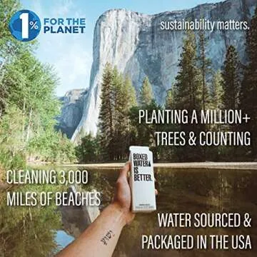 Boxed Water 16.9 oz. (12 Pack) – Purified Drinking Water in 92% Plant- Based Boxes – 100% Recyclable, BPA-Free, Refillable/Reusable Cartons – More Sustainable than Plastic Bottled Water