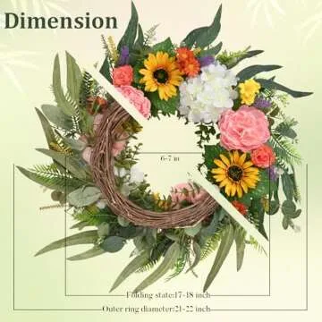 Waipfaru Spring Wreath - Vibrant Floral Decor for All Seasons