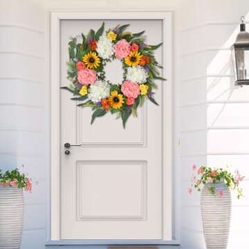 Waipfaru Spring Wreath - Vibrant Floral Decor for All Seasons