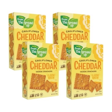 Healthy Cauliflower Cheddar Snack Crackers Pack of 6
