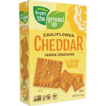 Healthy Cauliflower Cheddar Snack Crackers Pack of 6