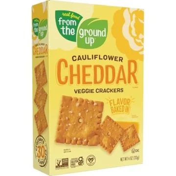Healthy Cauliflower Cheddar Snack Crackers Pack of 6