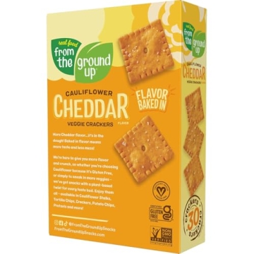 Healthy Cauliflower Cheddar Snack Crackers Pack of 6