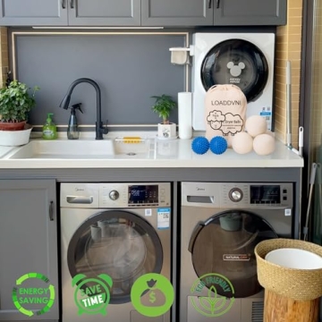 Loaddvni XL Wool and Plastic Dryer Balls - Eco-Friendly Laundry Solution