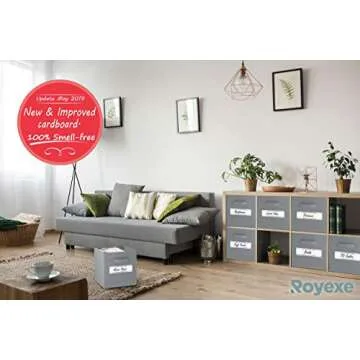 Cube Storage Baskets - Heavy-Duty Storage Cubes - Set of 8 for Organization - 11 Inch (Grey)