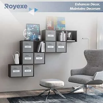 Cube Storage Baskets - Heavy-Duty Storage Cubes - Set of 8 for Organization - 11 Inch (Grey)