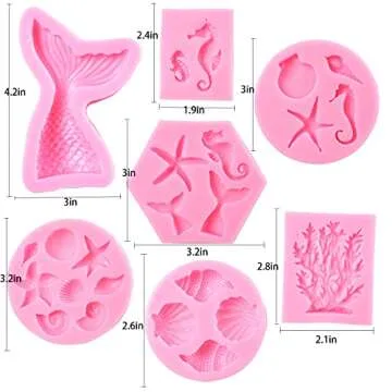 Mermaid Theme Cake Fondant Mold - Create Magical Desserts with Ease