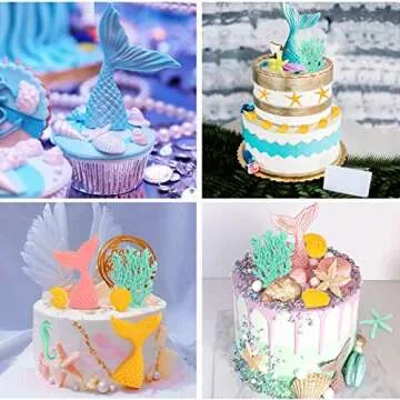 Mermaid Cake Fondant Mold Set - Fun Baking Supplies for Everyone