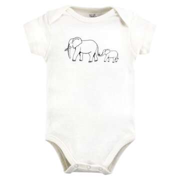 Touched by Nature Unisex Baby Organic Cotton Bodysuits, Blue Peanut, Preemie