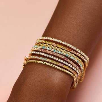 BaubleBar Bennett Tennis Bracelet - Elegant Hypoallergenic Jewelry