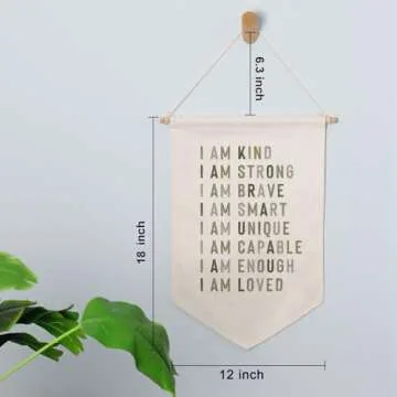 Inspirational Kids Wall Hanging Banner for Positive Vibes