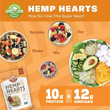 Hemp Seeds 8oz Pack of 2 Protein Omega 3 6 Vegan Keto