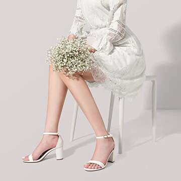 DREAM PAIRS Women's Chunk Low Heel Pump Sandals - Stylish Comfort