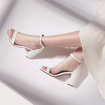 DREAM PAIRS Women's Chunk Low Heel Pump Sandals - Stylish Comfort