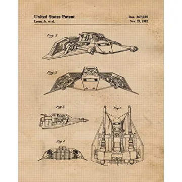 Vintage Star Vessels Patent Prints - 6 Unframed Photos